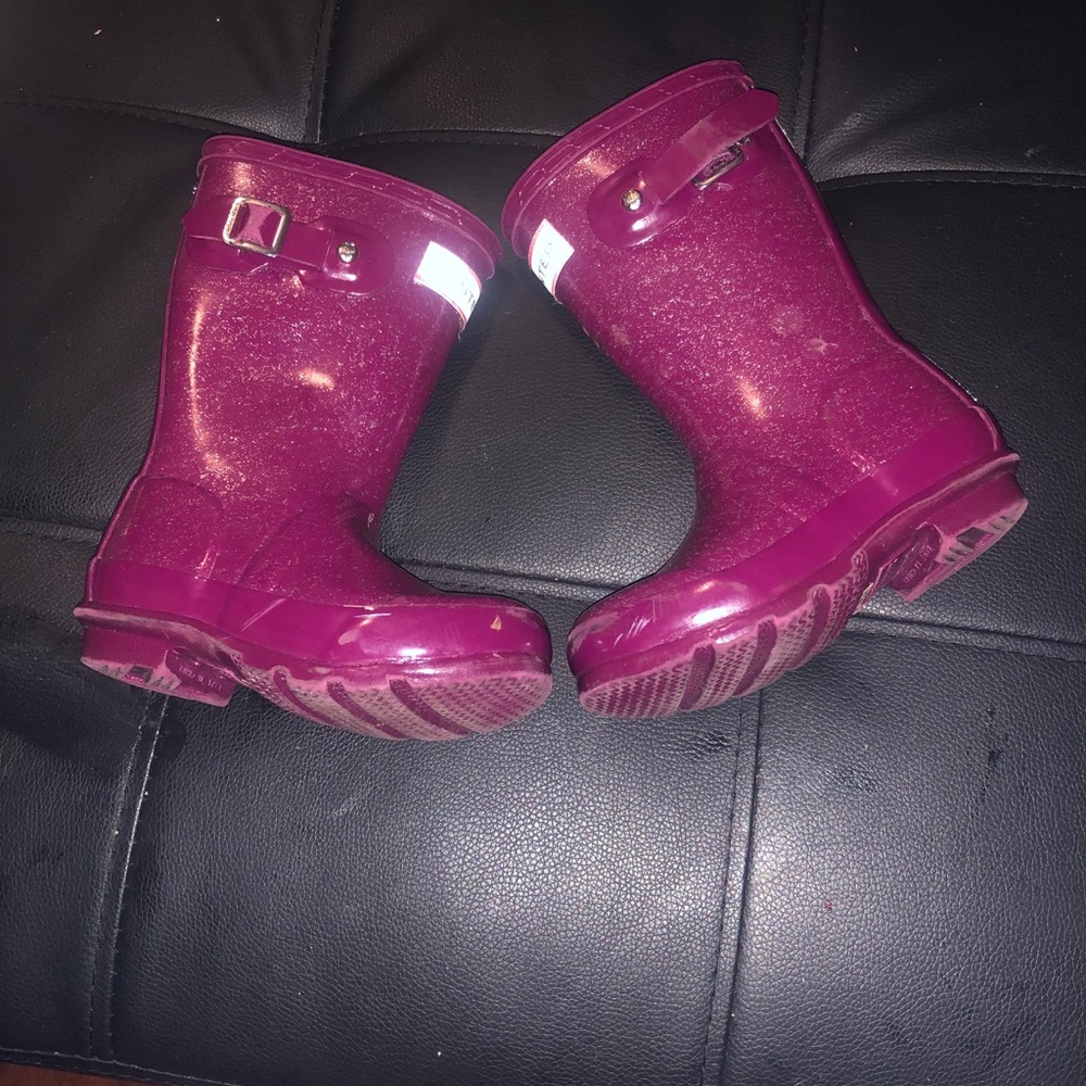 Little girl hunter boots Size 10 toddler